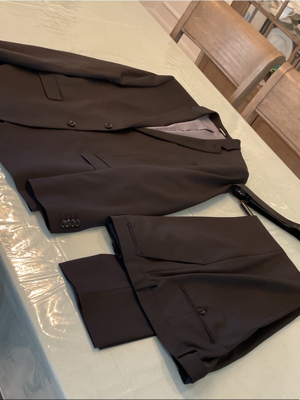 EXPRESS SUit, black, jacket is 44R extra slim and the pants are 34/34 slim, NWOT